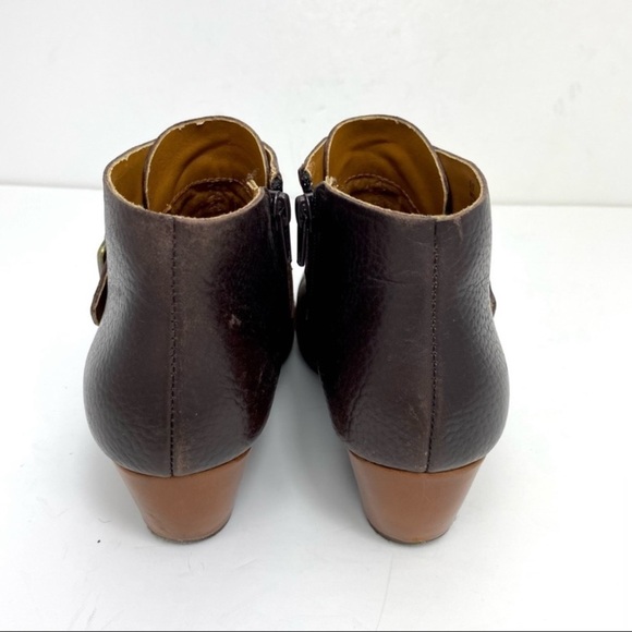 KORK Ease Belted Leather Ankle Bootie in Chocolate Brown - Picture 9 of 10
